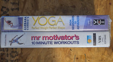 📀 2x Fitness VHS Bundle – Yoga Perfect Shape & Mr Motivator 10 Minute Workouts