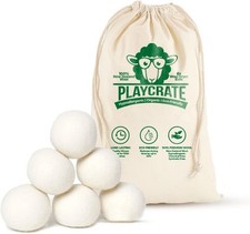 6 XL Dryer Balls & Bag 100% Organic New Zealand Wool Fabric Softener UK Seller