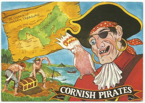 Cornish pirates postcard - pirates,,