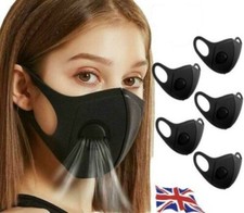 5 Pack Face Mask Black