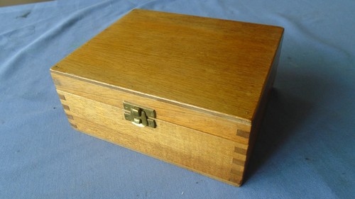 Mahogany work box vintage wood - vintage,