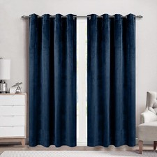 Plain Velvet Curtains PAIR