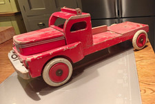 Vintage large red wooden toy