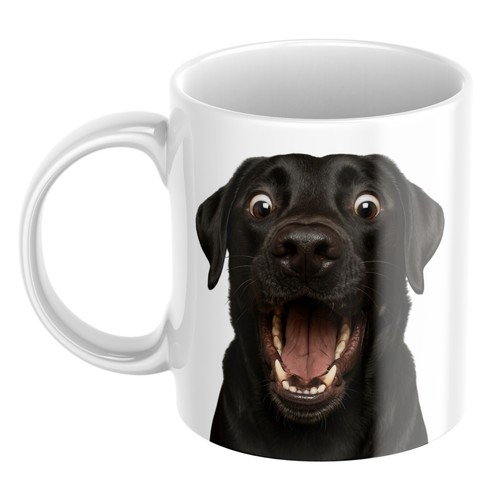 Funny black labrador gift mug - funny,
