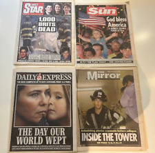 UK Newspaper : 11th September 2001 -  9/11  Aftermath of Terrorist Attack  x 4