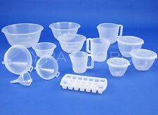 Food Preparation Clear Plastic Pudding Mixing Bowl Measuring Jug Kitchen