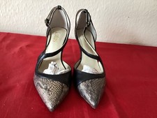 Brand New Ladies Lotus Black & Snake Skin Design Shoes. Size 3.