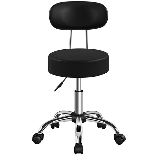 Faux leather salon stool - leather,