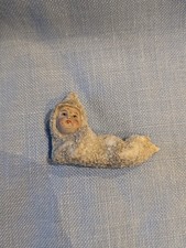 Unisual, Miniature, Antique German Bisque Snow Baby