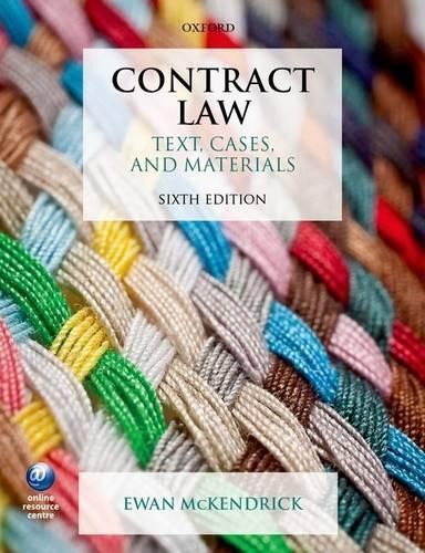 Contract law text cases - cases,, and