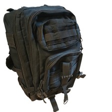 Black Tactical MOLLE Backpack 25–30L Multi Pocket Police Military Hiking Defect