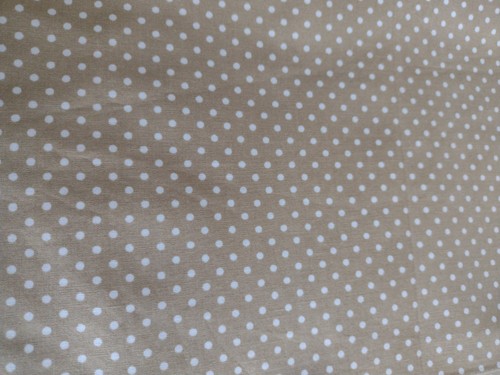 Beige 100 pure cotton polka - beige,