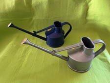 0.7 L Small Haws Watering Cans  Indoor  x 2  Blue and Grey  Unused