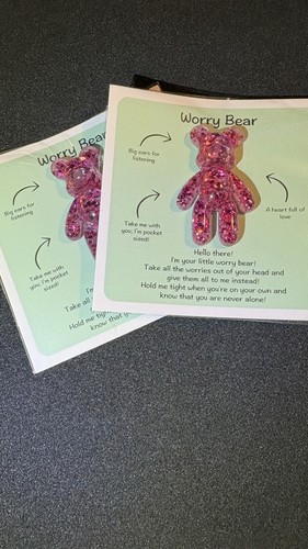 Pocket hug worry bear - bear, anxiety