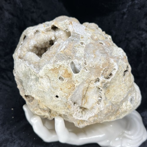 Large geode quartz crystal - quartz,