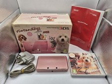 Nintendo 3DS Console Pink with Charger, Box And Nintedogs And Cats Game
