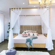 White Sheer Canopy Bed