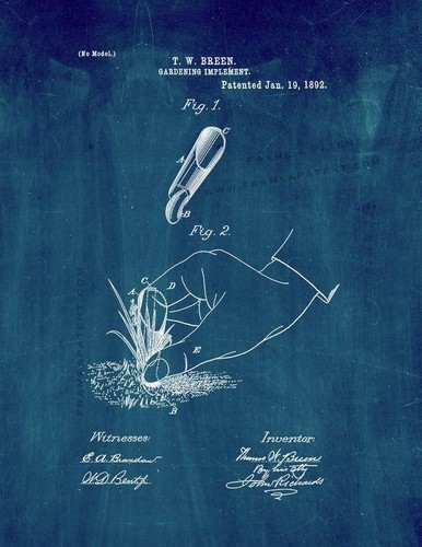 Gardening implement patent - gardening,