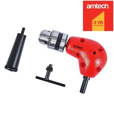 3/8" Right Angle Drill Attachment Chuck Key Handle 90° Corner Adapter Accessory