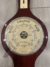 London Clock Company Wooden effect Banjo Barometer, Therometer & Hydrometer 
