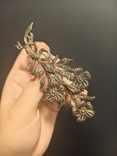 Vintage Silver Tone Marcasite