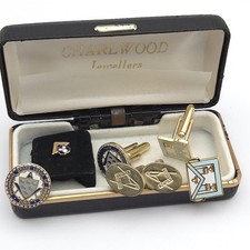 Freemason Cufflinks & Tie Pin