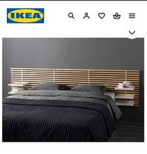 IKEA Mandal Bed Frame With 4 Storage Drawers Headboard Birch/white 160x200 CM