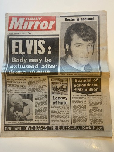 Elvis newspaper daily - newspaper,