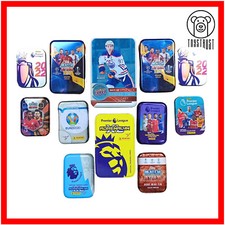 12 Football Trading Card Empty Metal Tin Topps Panini Holder Box Bundle Lot