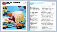 Apple & B.currant Mould #10 Cold Deserts - Marguerite Patten's Int. Recipe Card