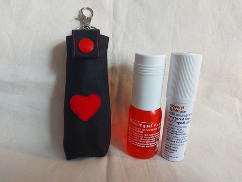 Fabric black with - black, heart