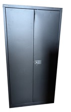 Bisley BLACK Cupboard 3-Shelves Steel Lockable 1.8m Tall Locking DELIVERY DAMAGE