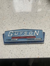 Vintage Guyson Blasting cleaning Cabinet sign only Rare 7”x3” approx