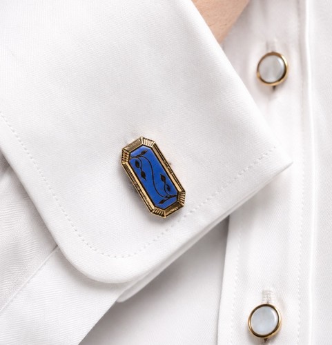 Vintage blue enamel stratton - vintage,