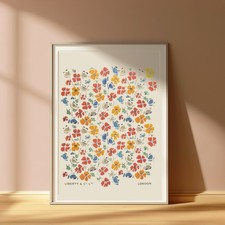 Liberty London Print Floral Wall Art Bedroom Living Room Picture Cottagecore
