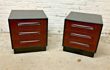 Pair of Mid Century Painted GPlan Fresco Bedside Cabinets Chests (Can Deliver)