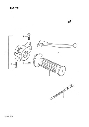 Suzuki genuine throttle grip - throttle,
