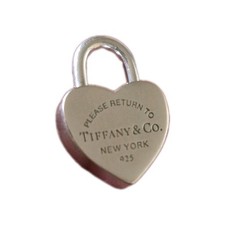 Genuine Tiffany & Co Heart Lock Pendant For Necklace Or Bracelet