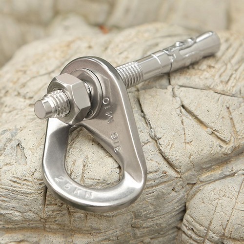 Rock climbing bolt hanger - rock,