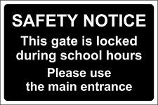 Safety notice this gate is