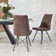 (Set of 2) Hudson Faux Brown