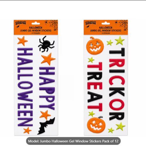 Halloween jumbo gel window - halloween,