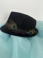 Black Peacock Feather Trilby