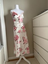 BHS pink and white floral maxi