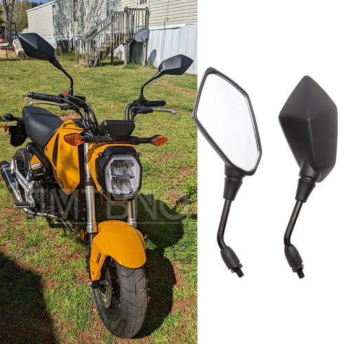 10mm black motorcycle rearview - motorcycle,