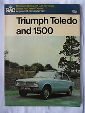 TRIUMPH TOLEDO TRIUMPH 1500 1500 TC WORKSHOP MANUAL RAC PEARSONS 1970 - on