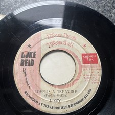Lizzy Tommy Mccook Love Is a Treasure 1973 Jamaica duke reid Vinyl 7" 45 Reggae