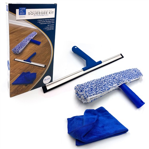 Window squeegee kit microfibre - window,