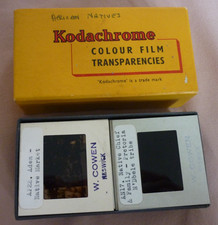 Vintage Box of Kodak Kodachrome Colour Film Slides of African Natives