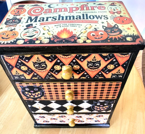 Handmade decoupage wooden - decoupage, mini